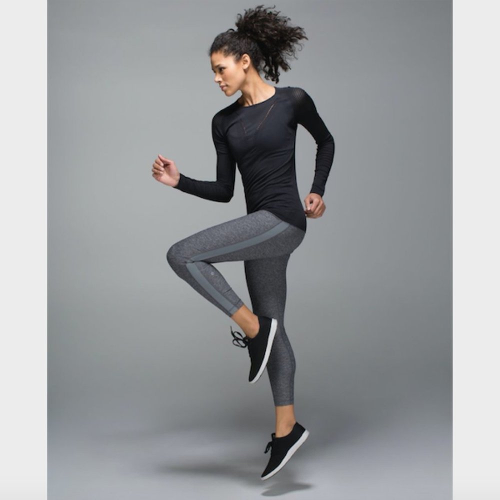 Lululemon Grey Silver Light Speed Tight Leggings Pants Size CAN 6 AUS 10 Active - Picture 12 of 12